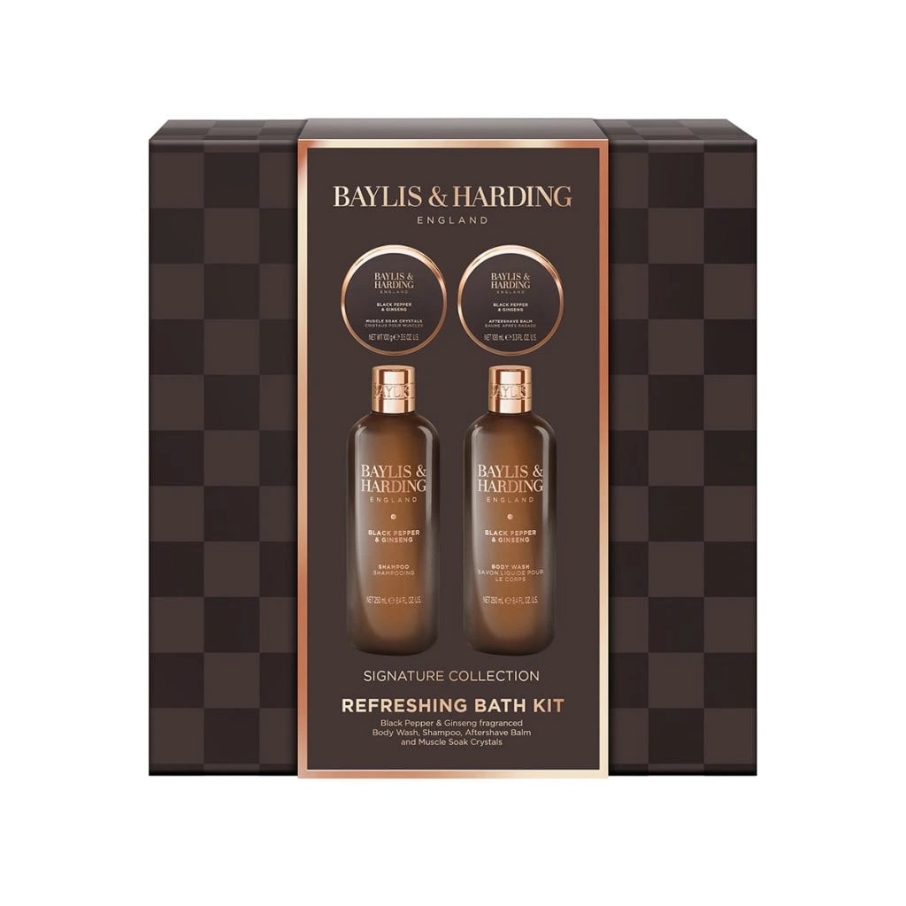 Black Pepper & Ginseng Men's Luxury Bath Gift 4 PCS