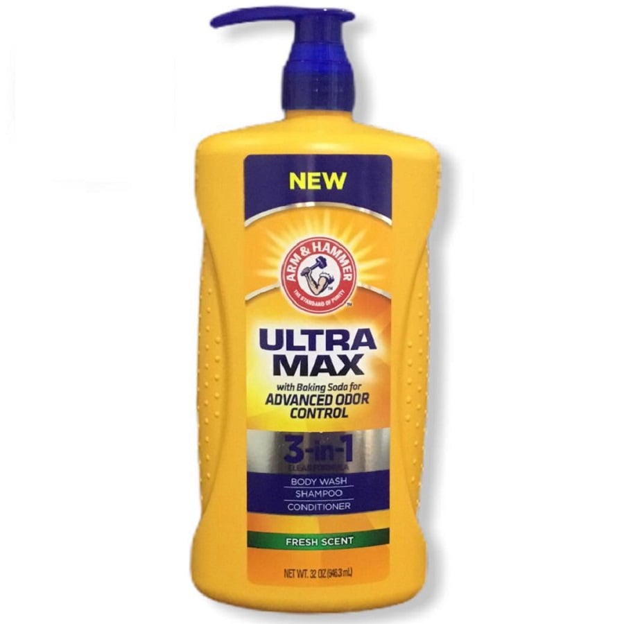 Ultra Max 3-in-1 Shampoo Conditioner Body Wash Fresh Scent 946 ml