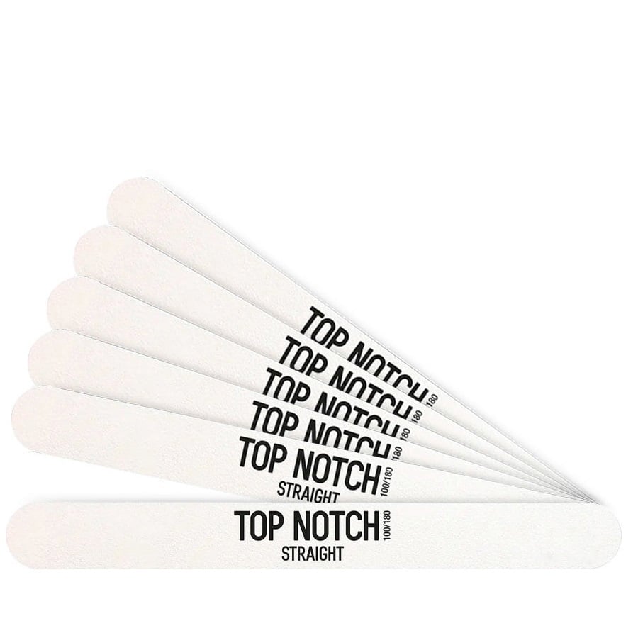 Straight Nail File White 6 PCS