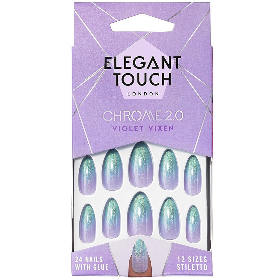 Chrome 2.0 Violet Vixen False Nails 24 pcs
