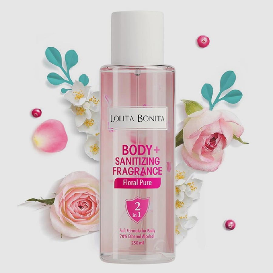 2 in 1 Body Sanitizer Fragrance Floral Pure 250 ml